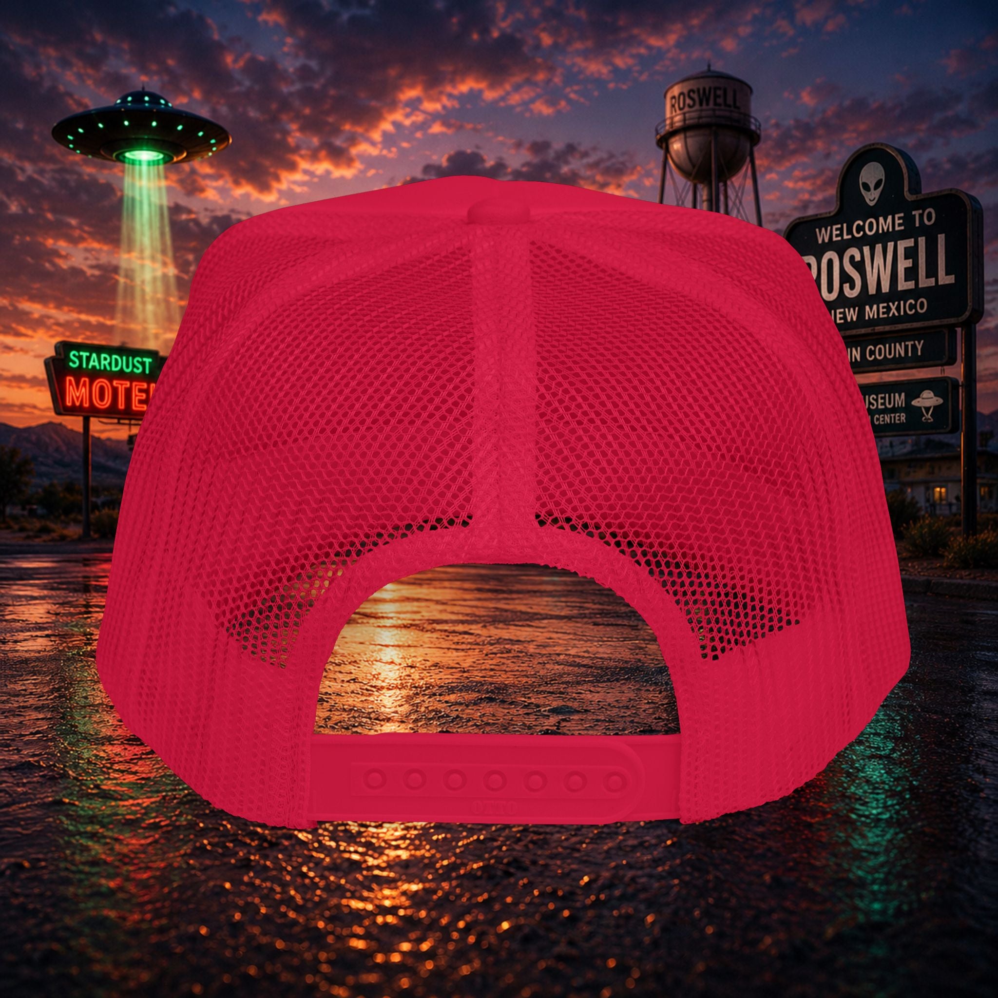 Make Aliens Great Again Trucker Hat in Black — side view