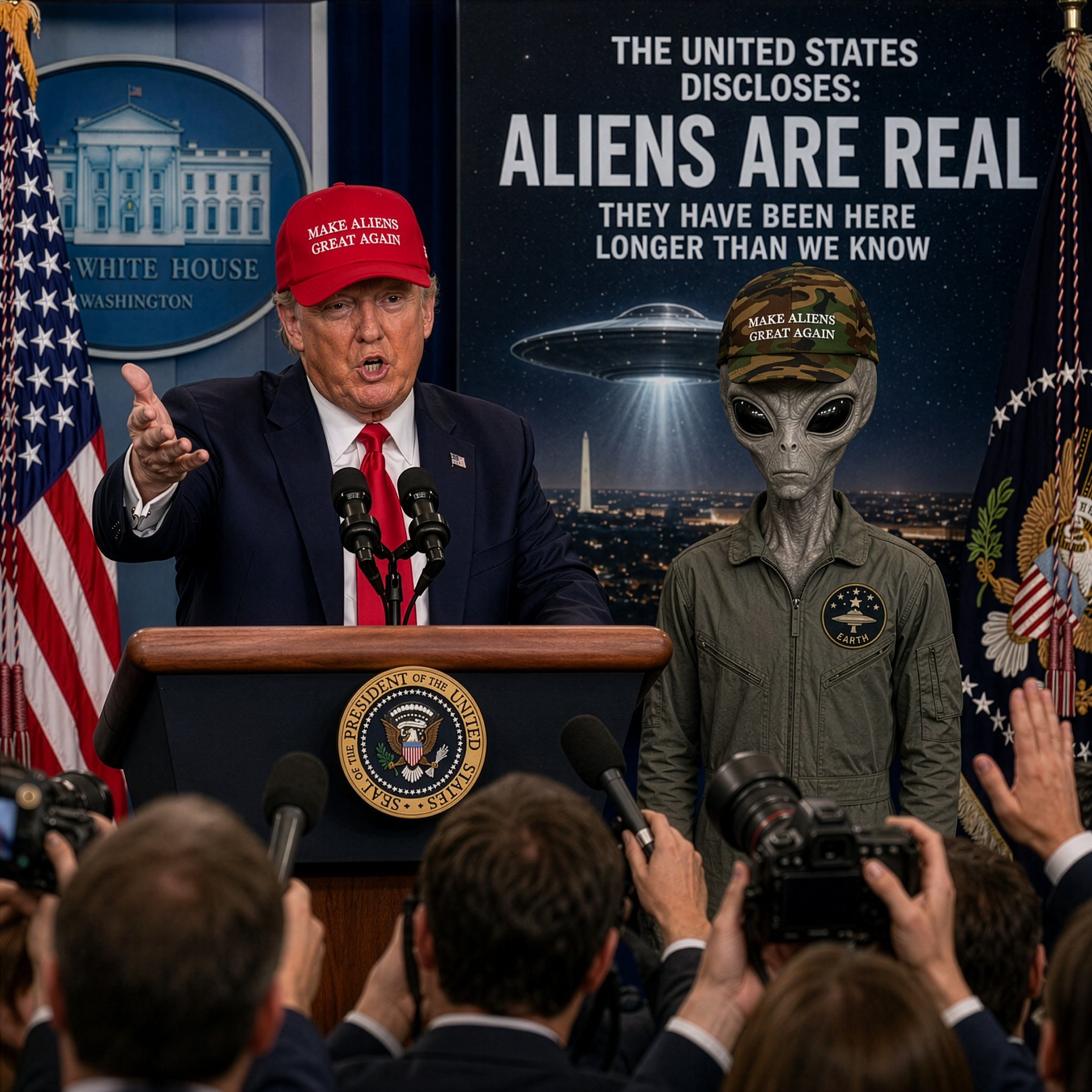 THE MAKE ALIENS GREAT AGAIN DAD HAT