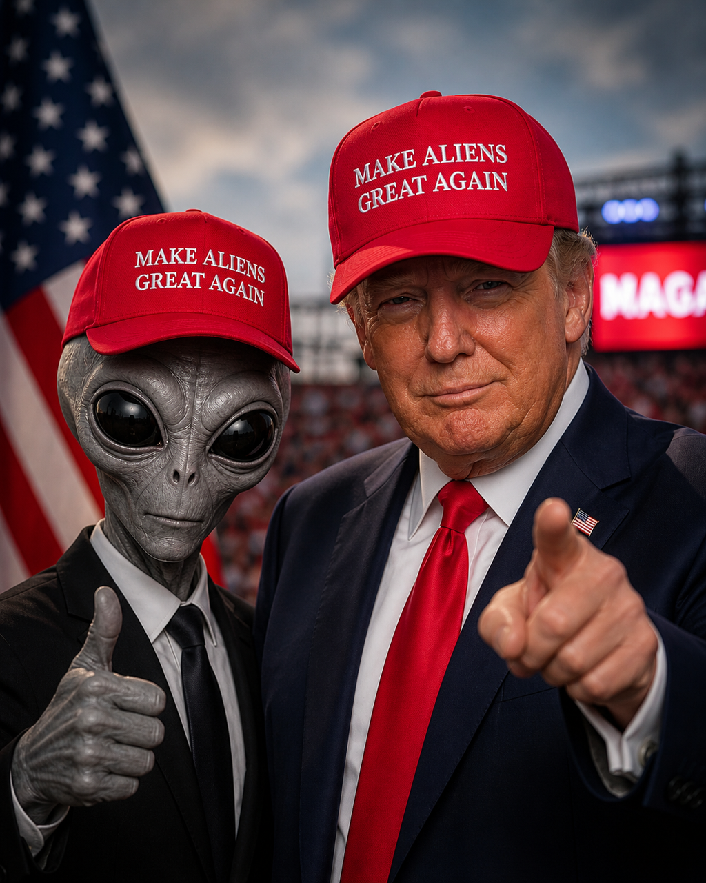 THE MAKE ALIENS GREAT AGAIN DAD HAT