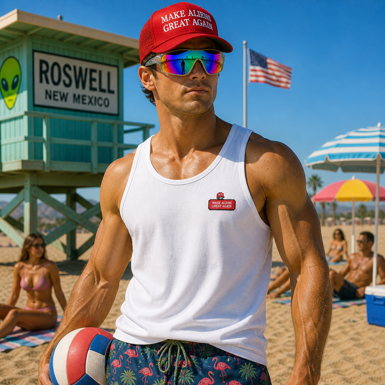 $MAGA Tank in White — front view