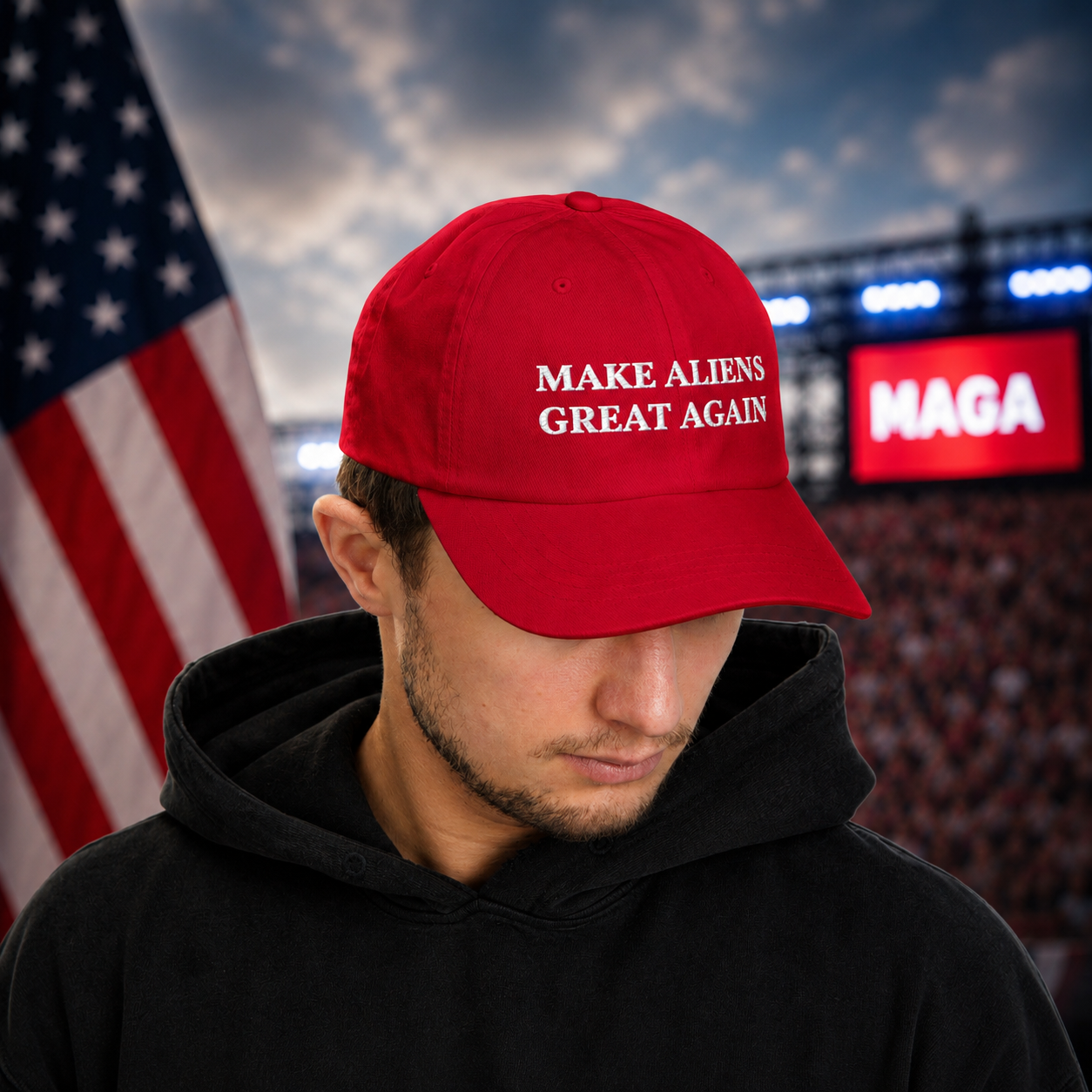THE MAKE ALIENS GREAT AGAIN DAD HAT