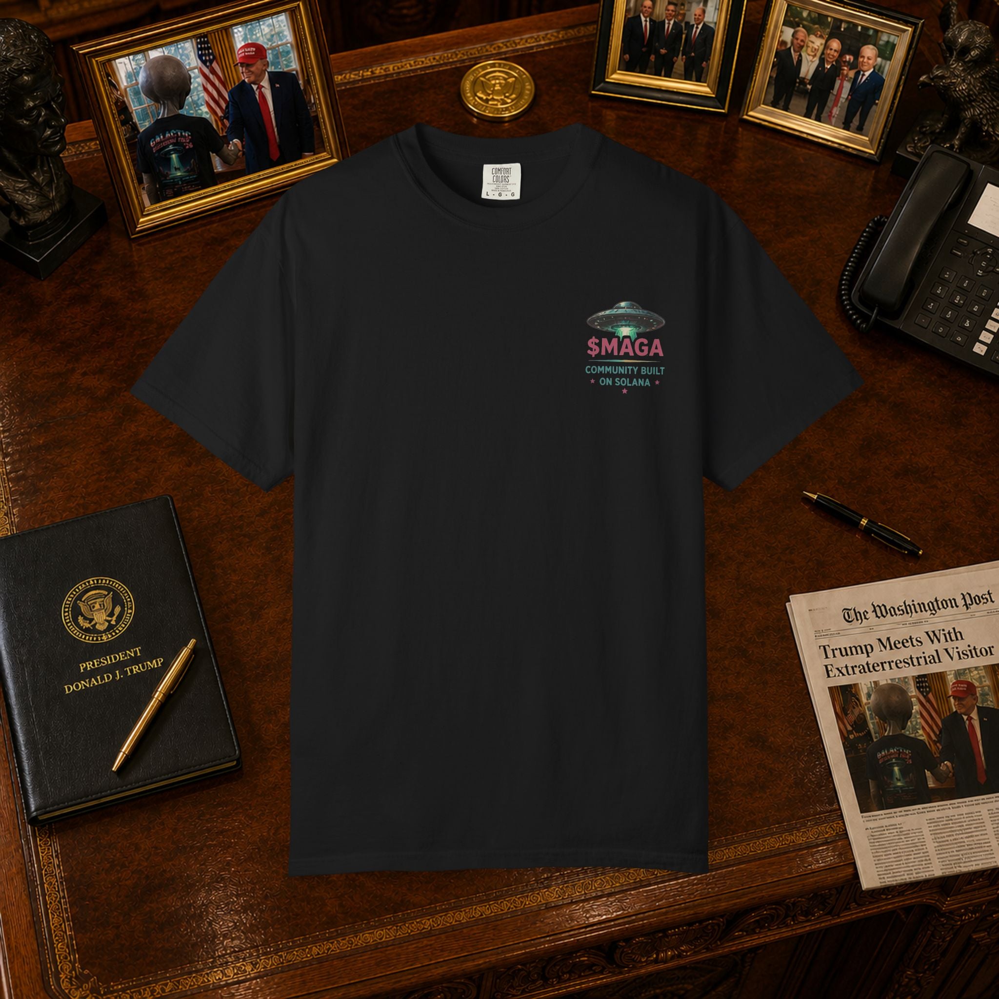 Tour Shirt in Black — front view