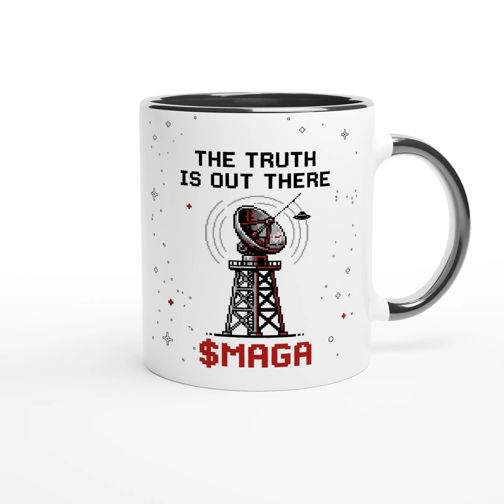 $MAGA Mug – lifestyle shot, mug on desk setup