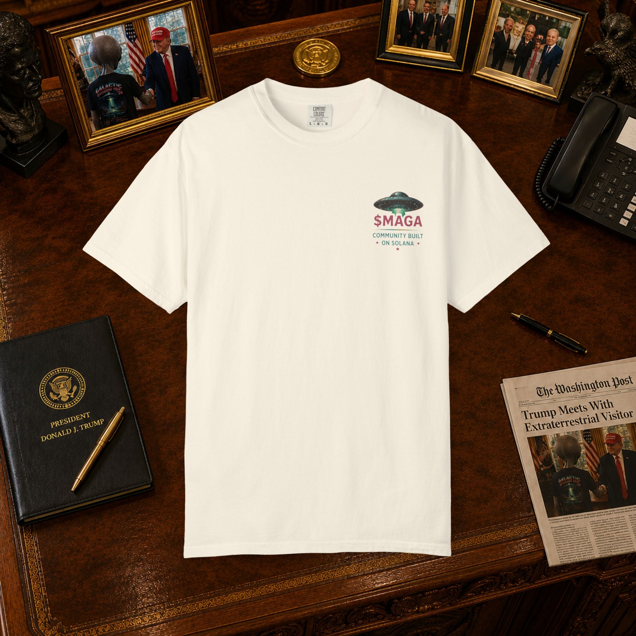 Tour Shirt in Ivory — front view