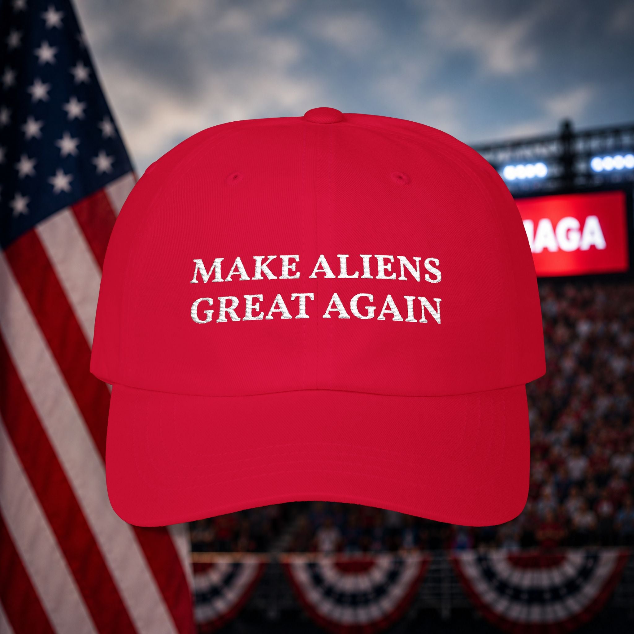 THE MAKE ALIENS GREAT AGAIN DAD HAT