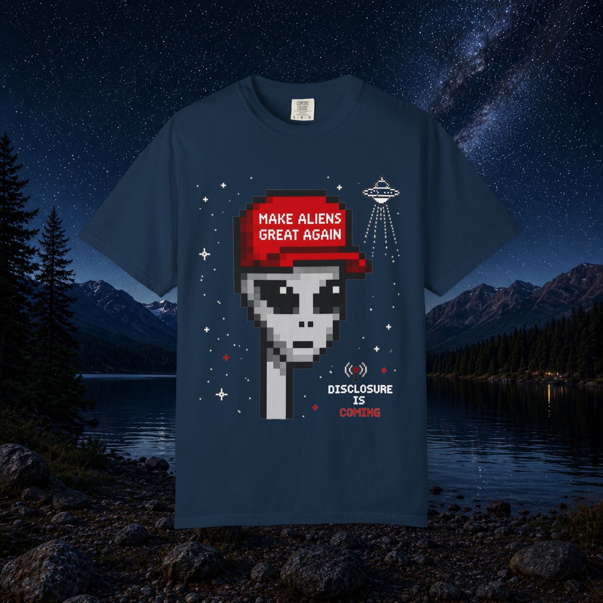 Disclosure Shirt in True Navy — front view